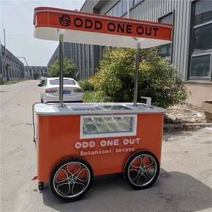 Customizable cart for ice cream used push ice cream car street mobile cart for sale ice cream