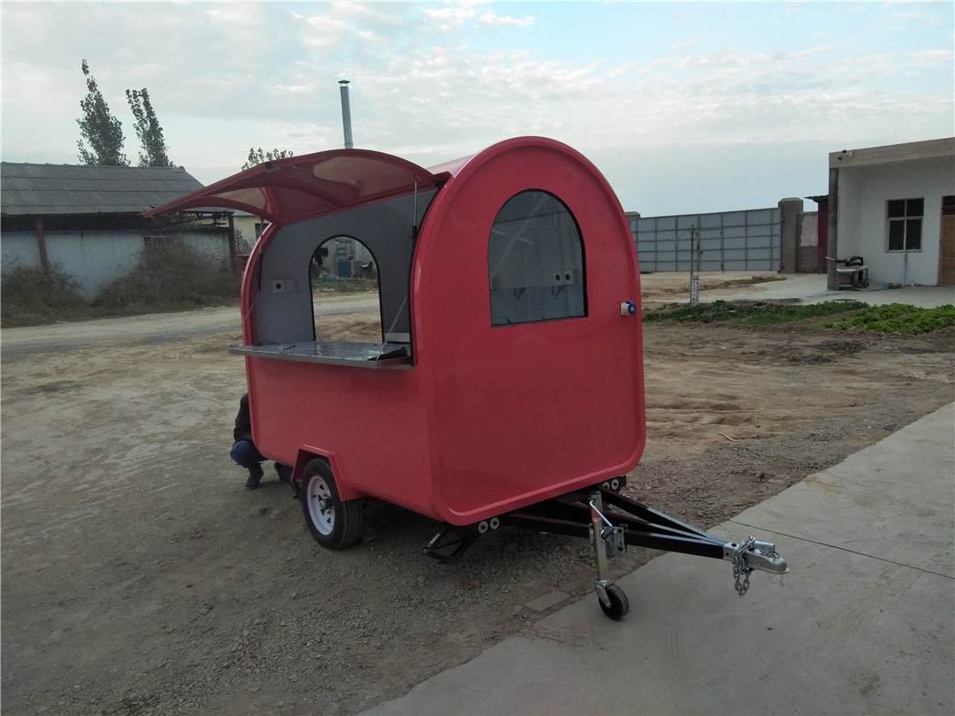 2.2m Pink Color Lemonade Food Trailer Small Food Trailer