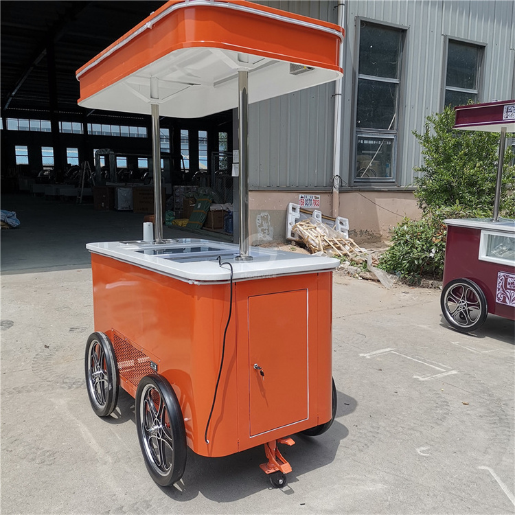 Customizable cart for ice cream used push ice cream car street mobile cart for sale ice cream