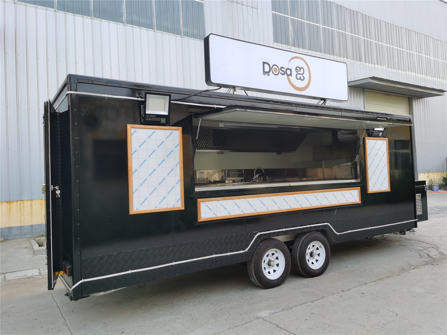 Fully equipped food truck for vending on street customized food concession trailers for sale