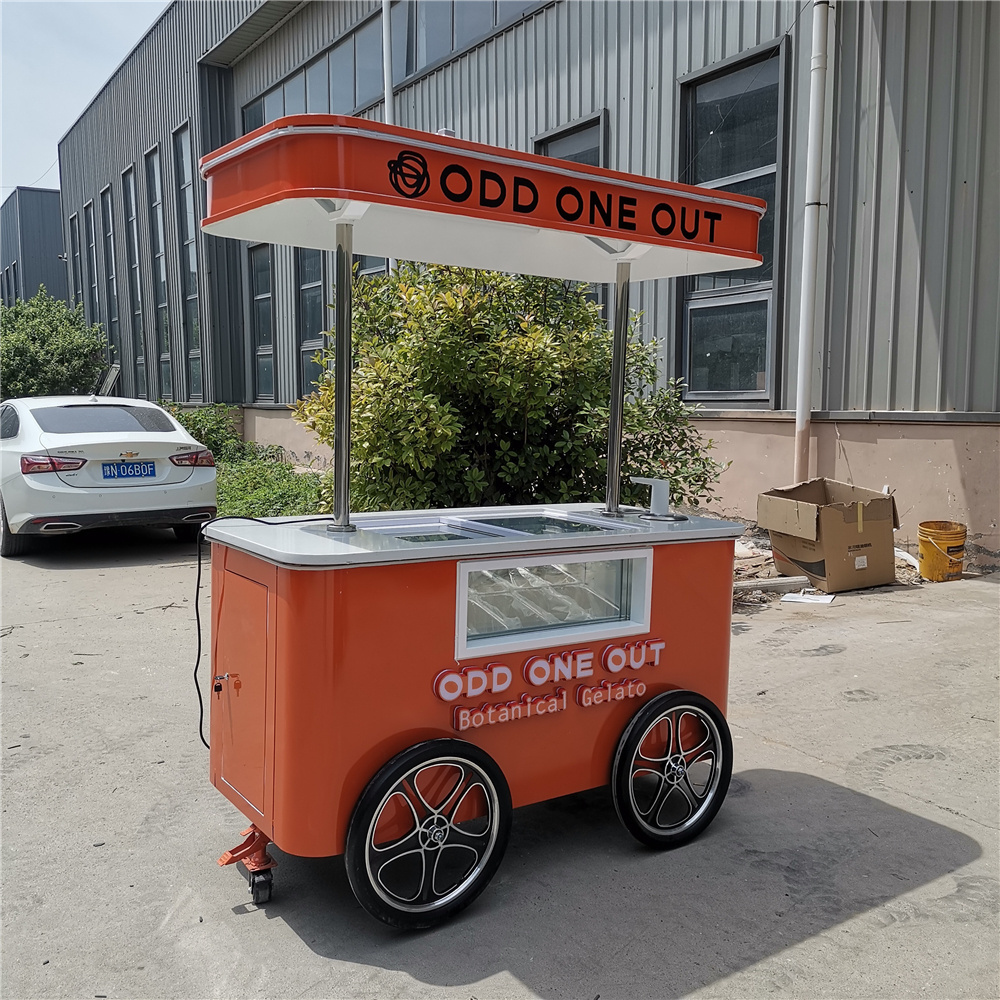 3 wheel ice cream tricycle mobile refrigerator cart for sale coffee  cargo bike