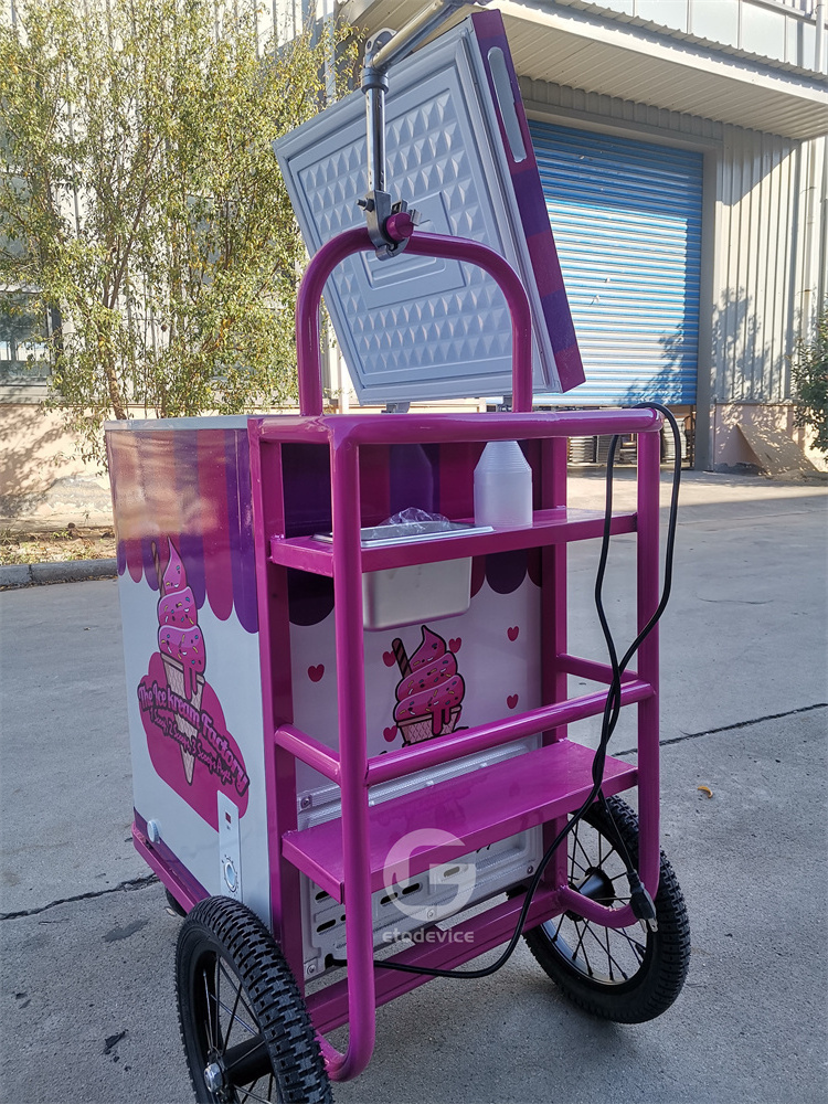 Support Customized Mobile Ice Cream Food Cart Food Stall French Fries Vehicle Mobile food cart For Sale