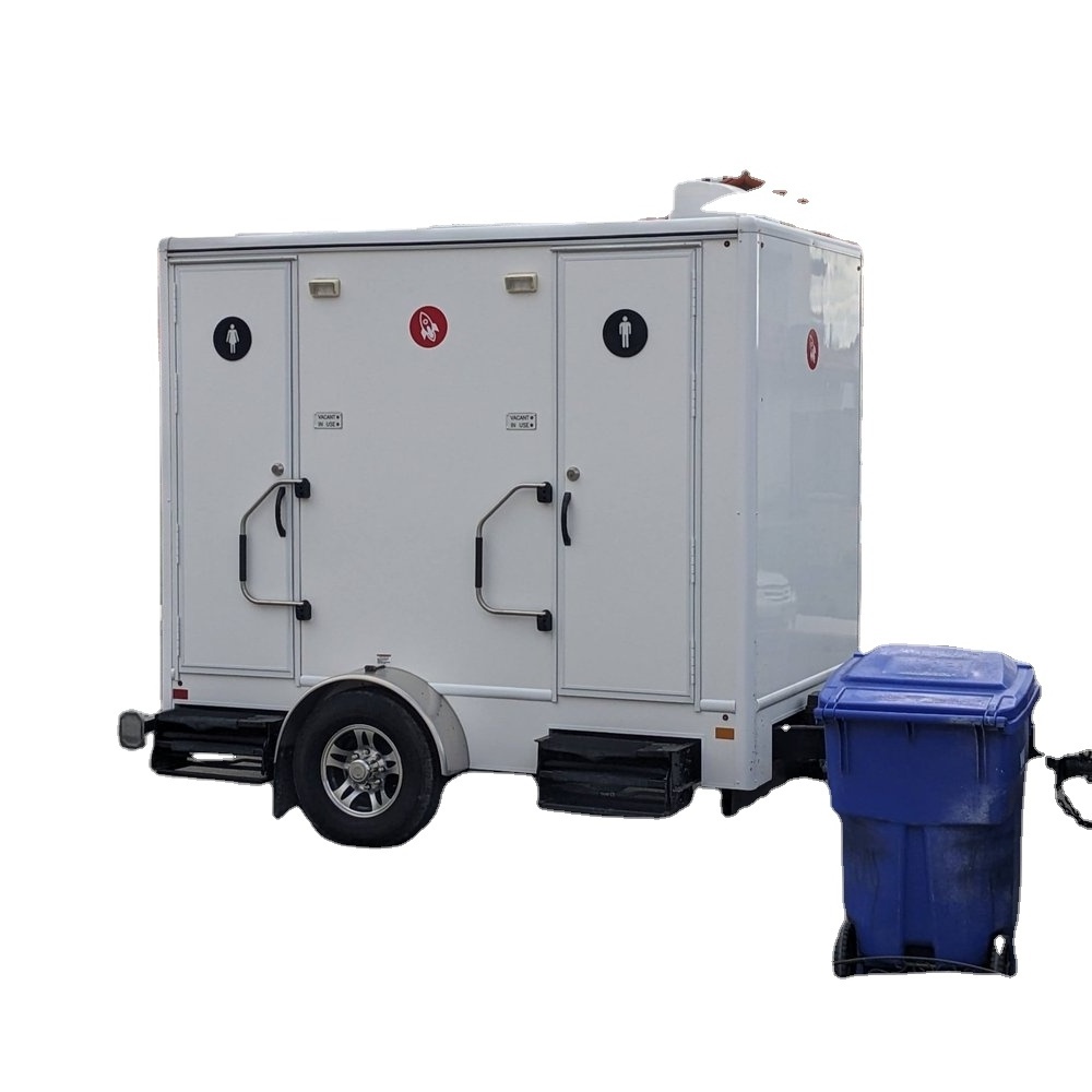 Brand new portable restroom trailer easy clearance and high quality closeouts toilet on wheels for sale