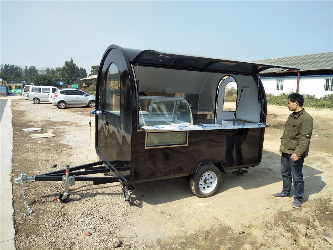 Vietnam hot dog churros cart with ice cream Shop 2023 Belgium Crepe Trailer