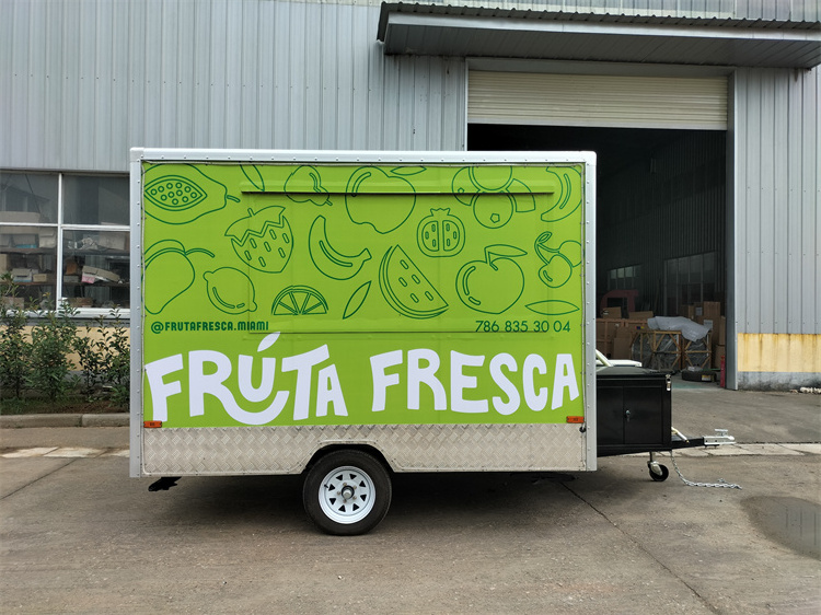 Folding Food Cart Moving Food Carts Vending Food Carts with Green Color