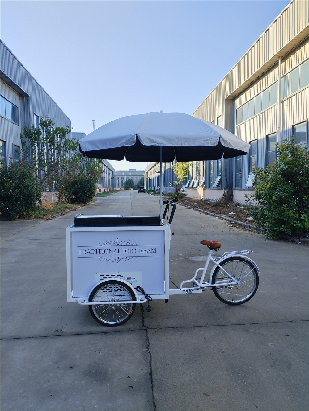 YITUO mobile bike ice cream freezer on wheels easy ride bicycle food cart custom logo food mobile cart