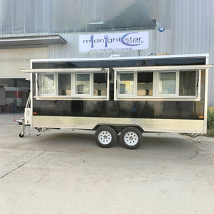 China customized with 4 wheels mobile fast food trailer truck fully equipped outdoor vending food used food trailer truck