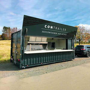 Modular restaurant Prefabricated Container Kiosk With High Quality / Drive-through shipping container food kiosk booth