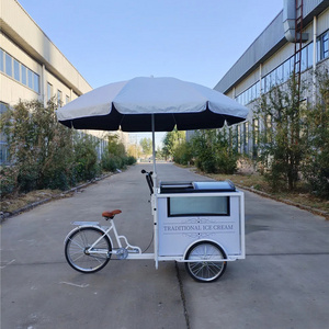 YITUO mobile bike ice cream freezer on wheels easy ride bicycle food cart custom logo food mobile cart