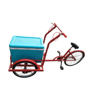 Three wheels tricycle mobile food juice beer push cart