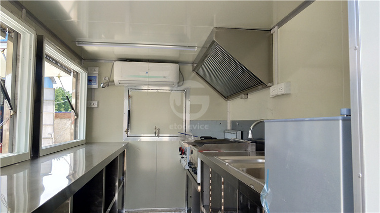 High Praise Rate Factory Price Food Vending Cart   Street Mobile BBQ Food Trailer Fast Food Good Helper Pizza Truck