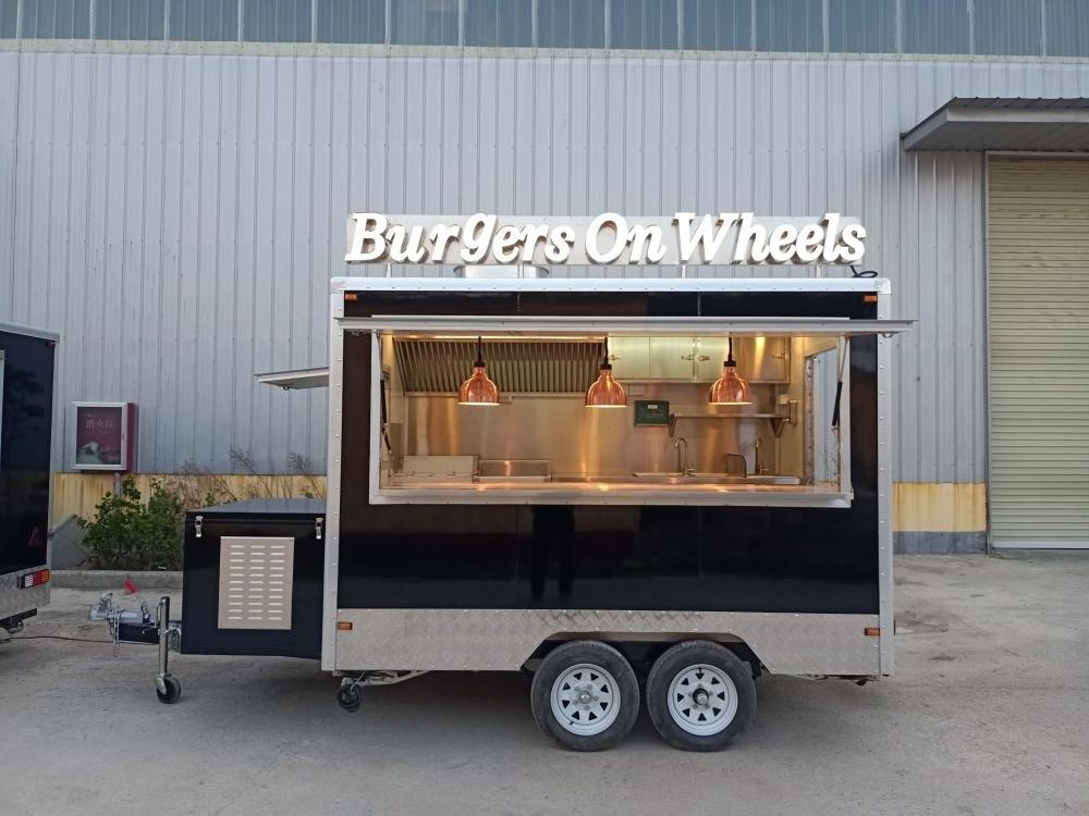 2024 American Popular Street Outdoor Fast Food Carts Crepe Food truck with Snack mobile kitchen cooking equipments price