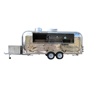 YITUO mini mobile airstream coffee ice cream food trailers fully equipped small mobile snack machines bbq food truck for sale