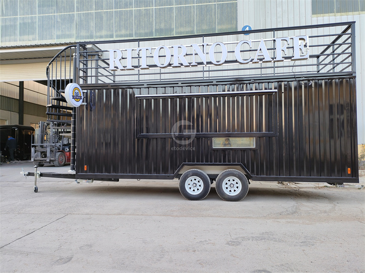 Concession Customized Country Mobile Food Trailer Street Concession Food Trailer Double Decker Coffee Trailer For Sale