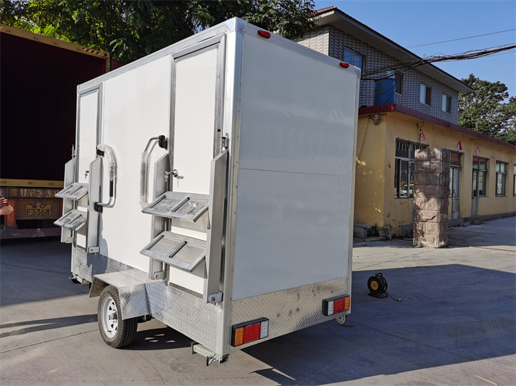 Brand new portable restroom trailer easy clearance and high quality closeouts toilet on wheels for sale