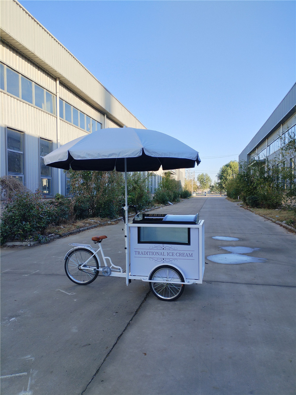 YITUO mobile bike ice cream freezer on wheels easy ride bicycle food cart custom logo food mobile cart