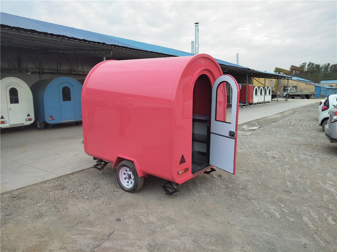 2.2m Pink Color Lemonade Food Trailer Small Food Trailer