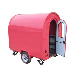 2.2m Pink Color Lemonade Food Trailer Small Food Trailer