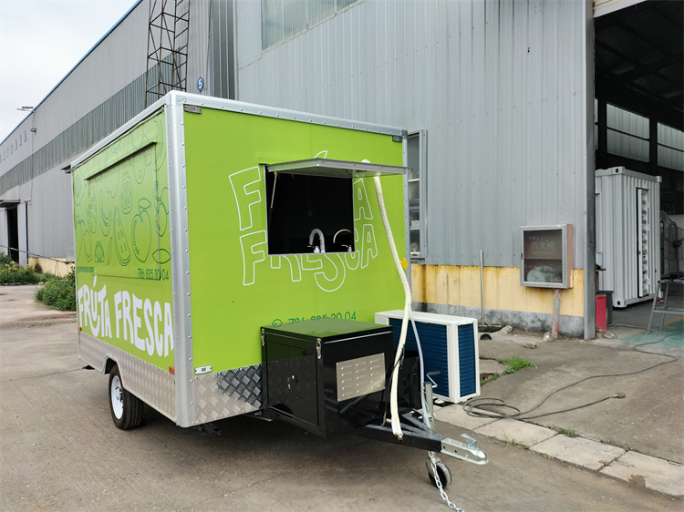 Folding Food Cart Moving Food Carts Vending Food Carts with Green Color