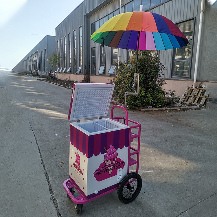 Support Customized Mobile Ice Cream Food Cart Food Stall French Fries Vehicle Mobile food cart For Sale