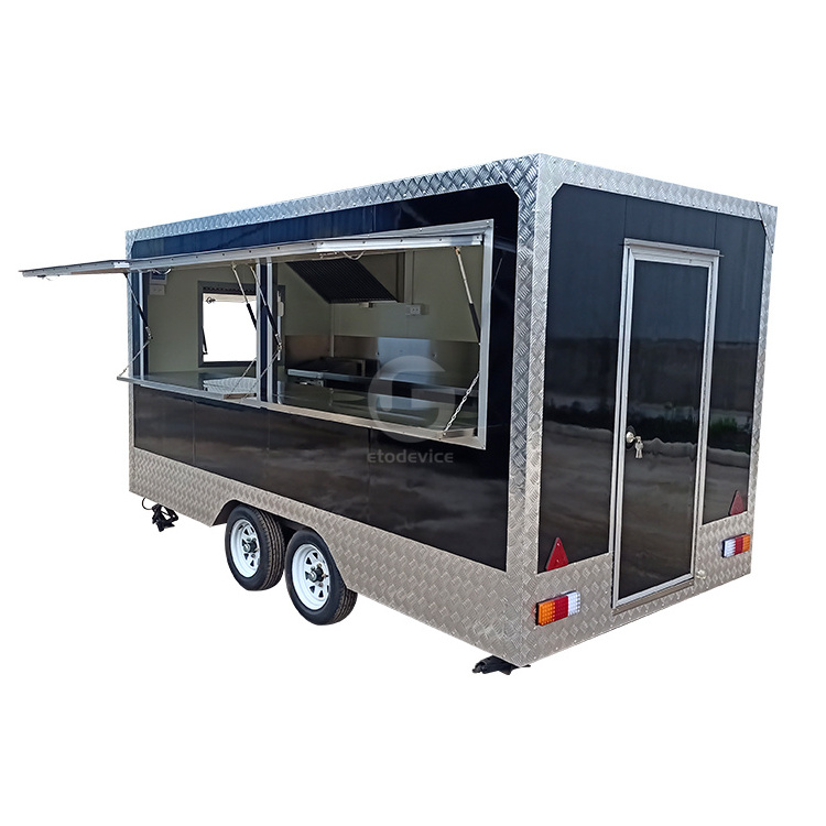 High Praise Rate Factory Price Food Vending Cart   Street Mobile BBQ Food Trailer Fast Food Good Helper Pizza Truck