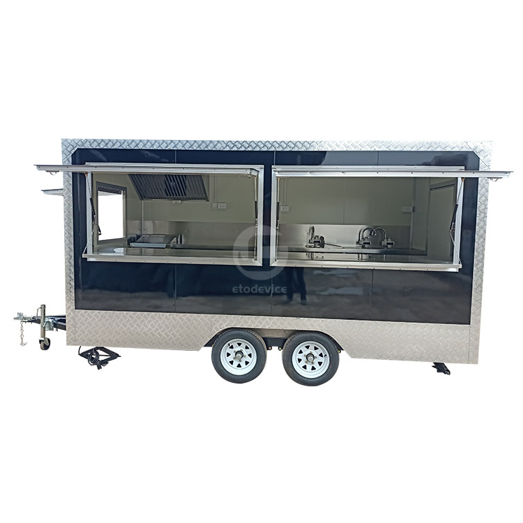 High Praise Rate Factory Price Food Vending Cart   Street Mobile BBQ Food Trailer Fast Food Good Helper Pizza Truck