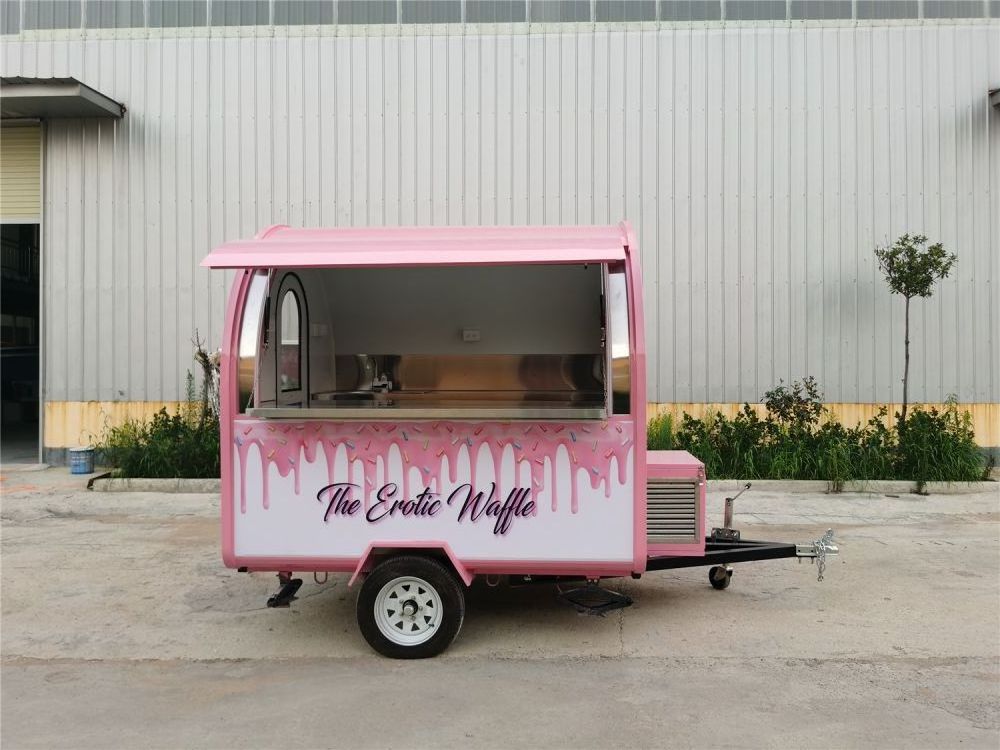 Small Buffet Bakery Shop Street Food Cart Trailer With American standard mobile food dining car Mobile bar trailers