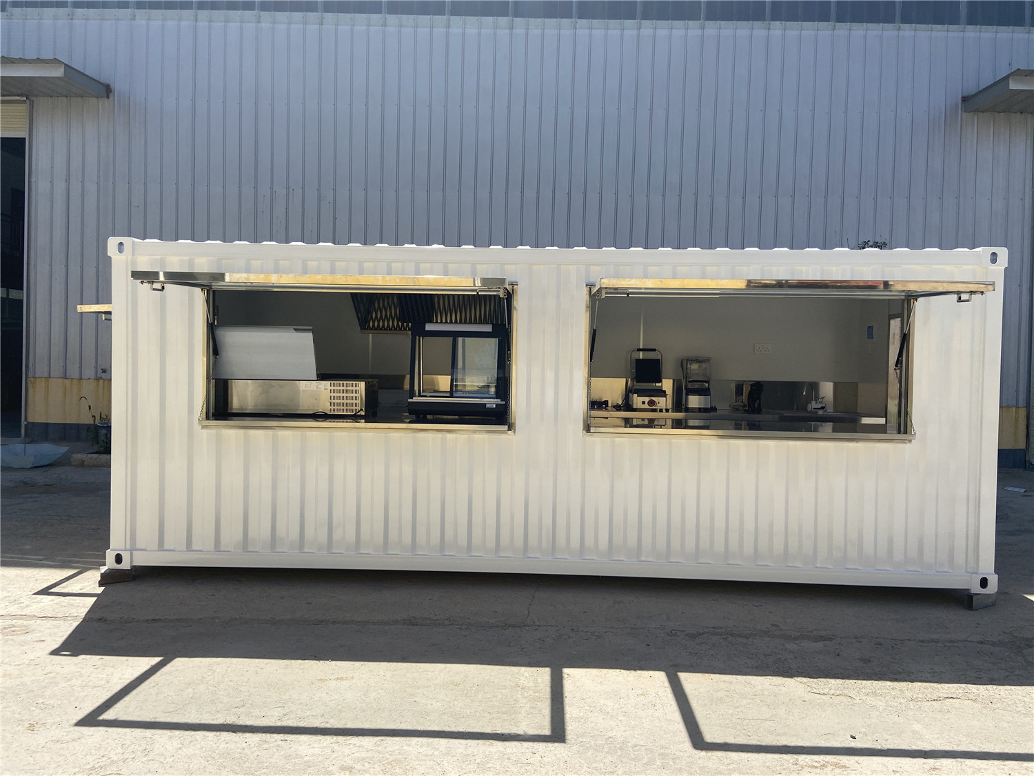 Modular restaurant Prefabricated Container Kiosk With High Quality / Drive-through shipping container food kiosk booth