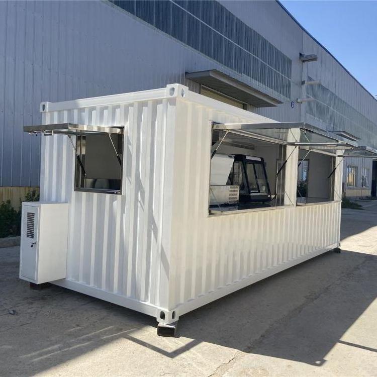 Modular restaurant Prefabricated Container Kiosk With High Quality / Drive-through shipping container food kiosk booth