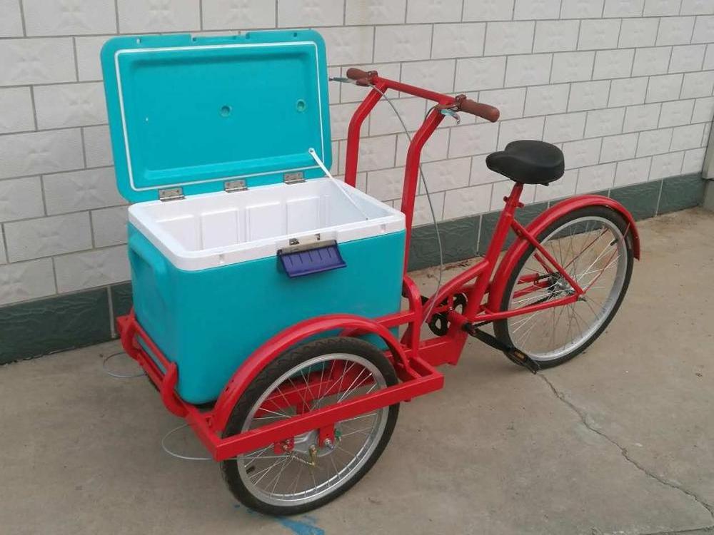 Three wheels tricycle mobile food juice beer push cart