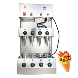 Stainless Steel Pizza Cone Machine For Sale / 2023 The Cheapest Price Pizza Cone Machine With 4 Molds