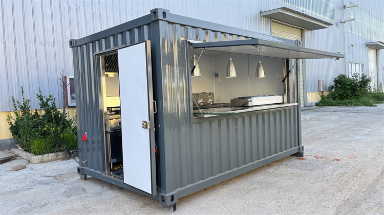 12ft American Standard Unique Food Kiosk Customized Container restaurant with Cheap Price