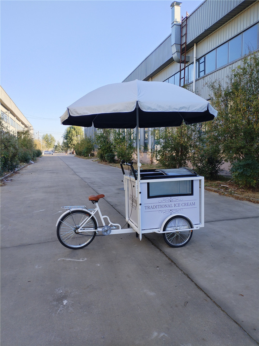 YITUO mobile bike ice cream freezer on wheels easy ride bicycle food cart custom logo food mobile cart