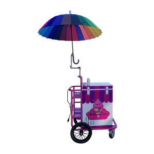 Support Customized Mobile Ice Cream Food Cart Food Stall French Fries Vehicle Mobile food cart For Sale