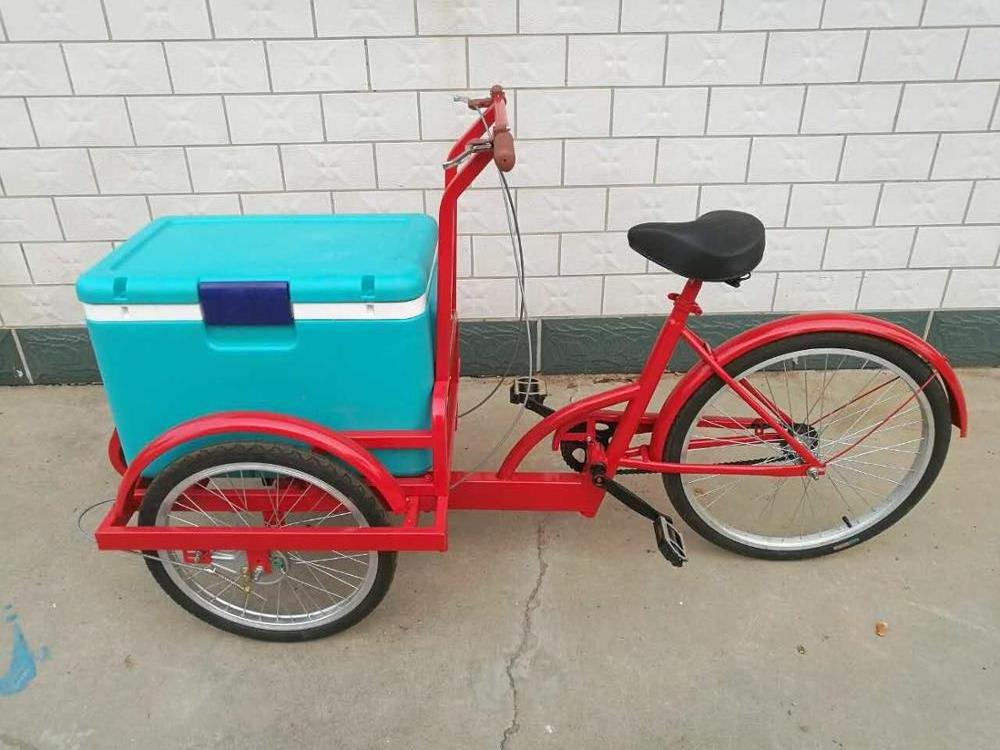 Three wheels tricycle mobile food juice beer push cart