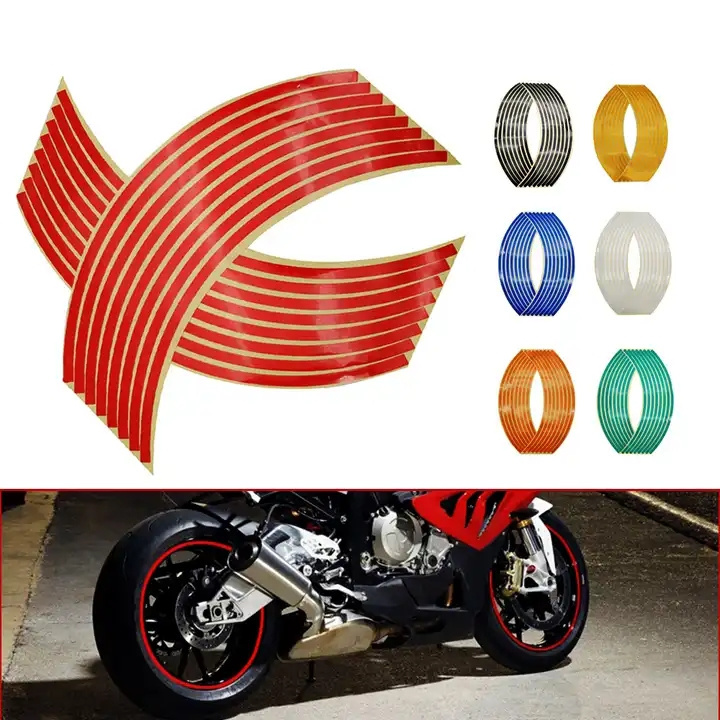 Motorcycle Car Wheel Sticker Wheel Rims Steel Rims Modified Stickers 18 -inch Tire Reflector Patch Wholesale