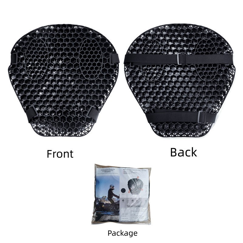 Motorcycle Honeycomb Gel Seat Cushion 3D Mesh Fabric Comfort Autobike Decompression Cover Shock Absorbing Relief Cushions