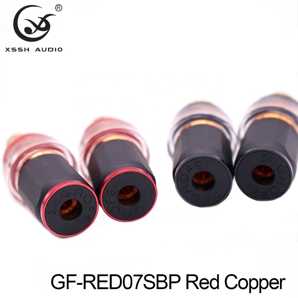 Adapter YIVO XSSH Audio High Quality HIFI Red Copper Electronic Female Banana Jack Socket Speaker Wire Terminal Binding Post