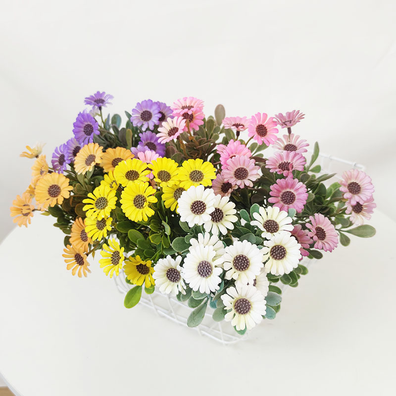 YIWAN Wholesale High Quality Artificial Silk field Daisy Flower Chervil Spray fake flowers for Home Wedding Party Decoration