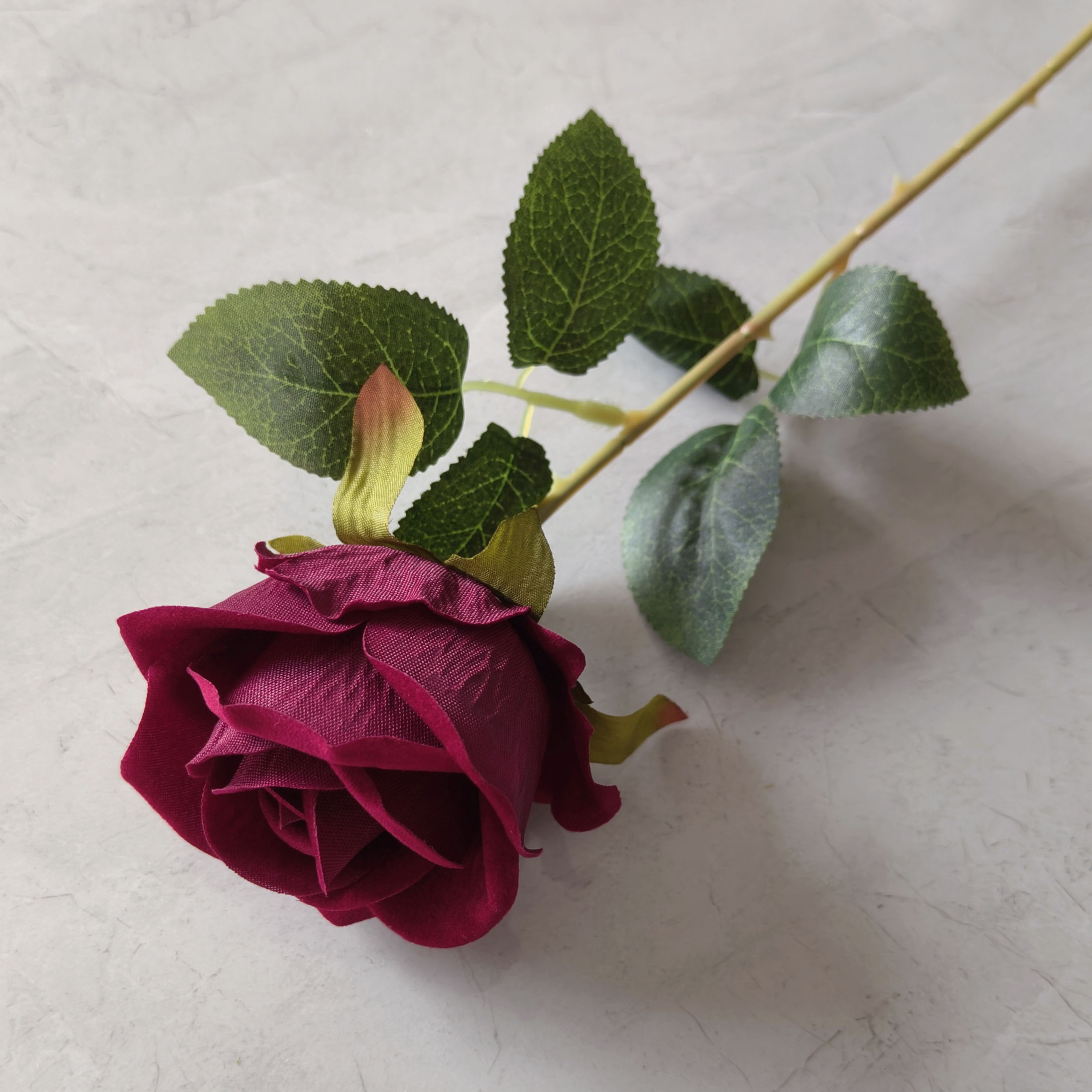 YIWAN wholesale Real Touch silk small velvet rose little roses Red Artificial Flowers for Home decoration centerpiece flower