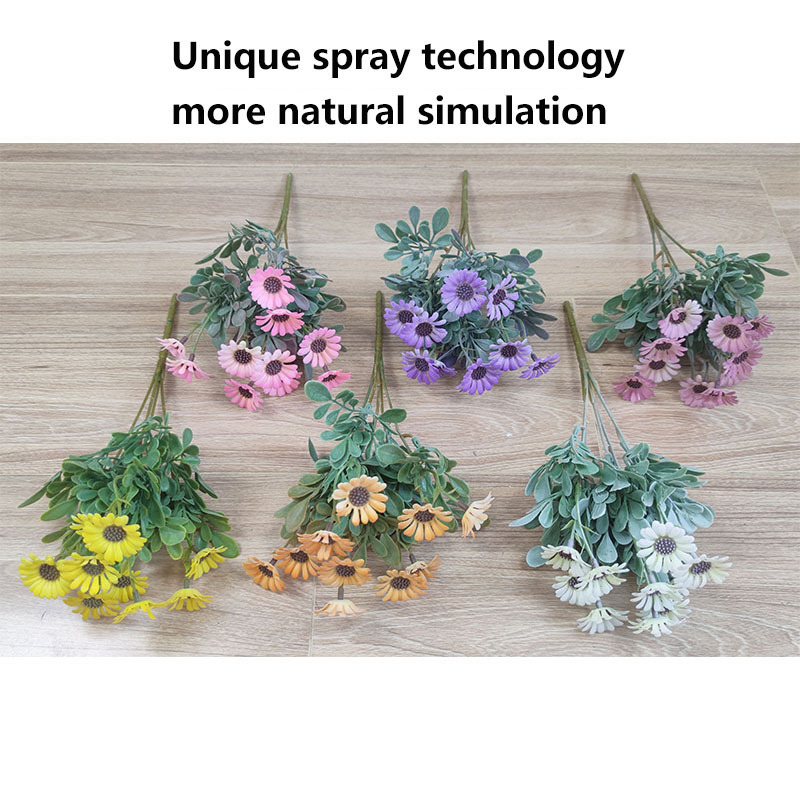 YIWAN Wholesale High Quality Artificial Silk field Daisy Flower Chervil Spray fake flowers for Home Wedding Party Decoration