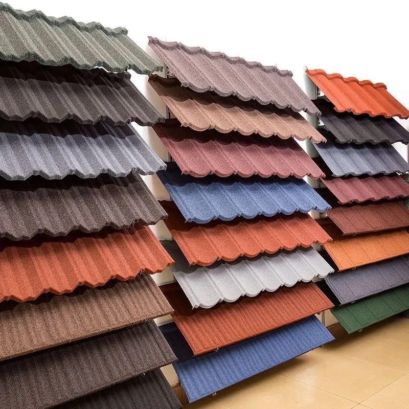 Colour stone coated metal roof tiles ibr roofing sheet 0.4mm thermocol sheet for roof