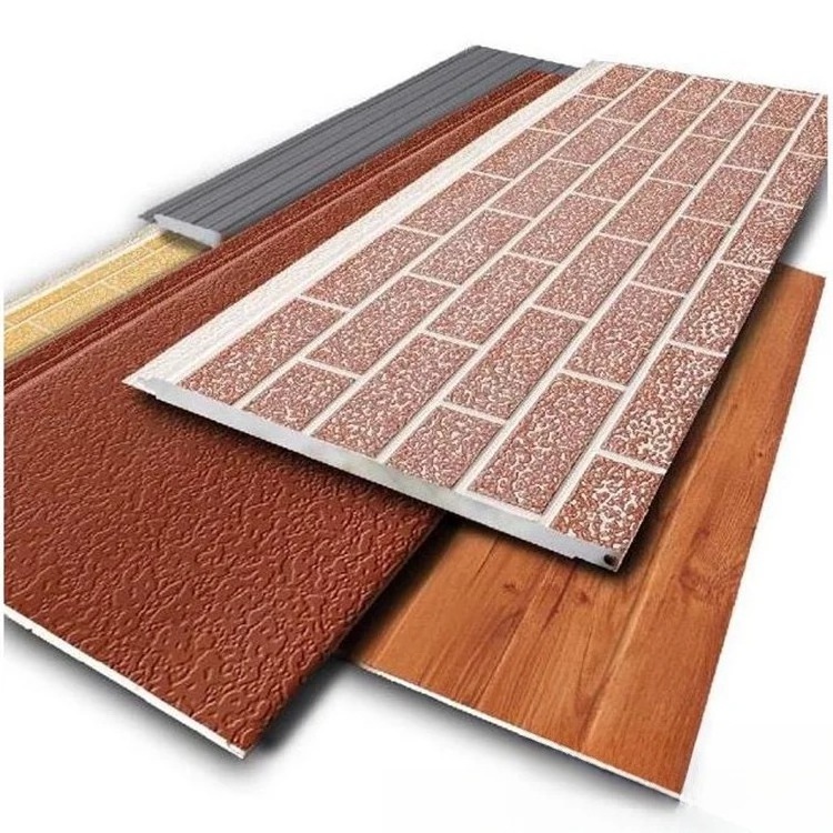 Metal Siding Exterior High Quality Sound Proof Wall Board Rock Wool Sandwich Panels Wall Panel For Container House