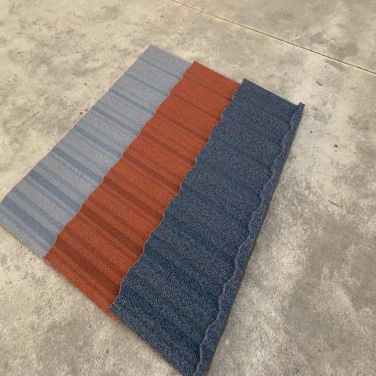 Colour stone coated metal roof tiles  building materials 0.4mm thickness sheet for roof from china factory price