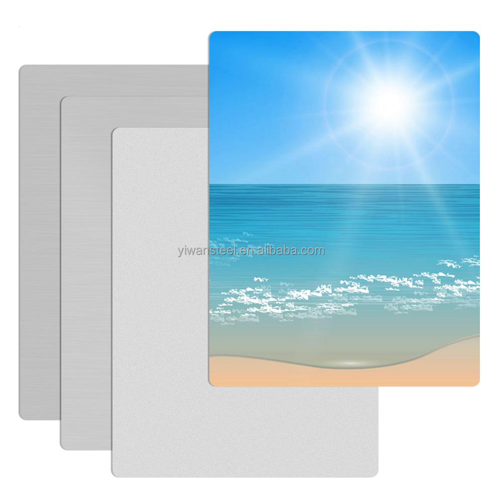 0.35mm 0.65mm 1mm Gold bright/ gold glossy sublimation Aluminum Plate / heat transfer printing blank Aluminum high quality