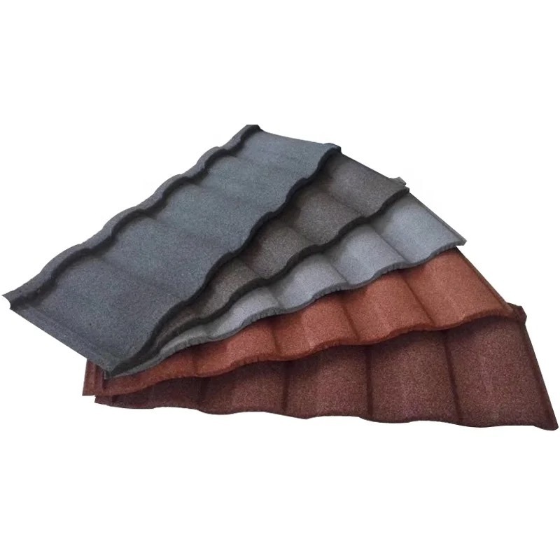 Hot Style Lightweight Bond Stone Coated Roofing Tiles Material Roof Metal Roofing Sheets 0.4mm Black Color