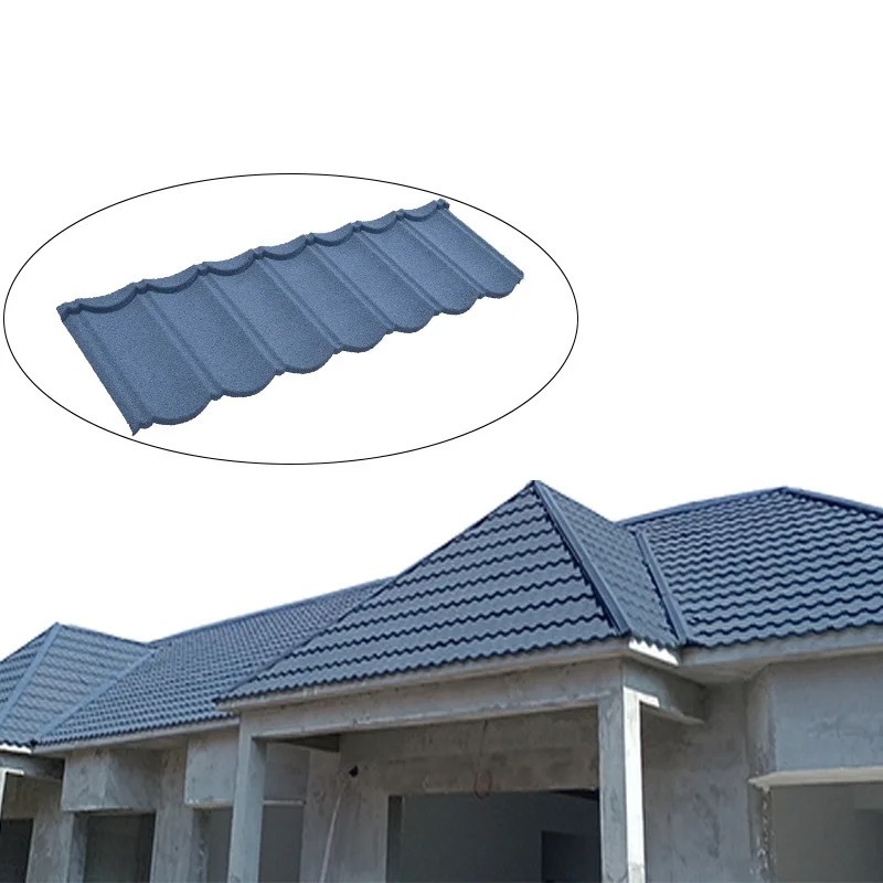 35 years life time easy install ASA coated plastic synthetic resin roof tile stone coated metal roof shingles