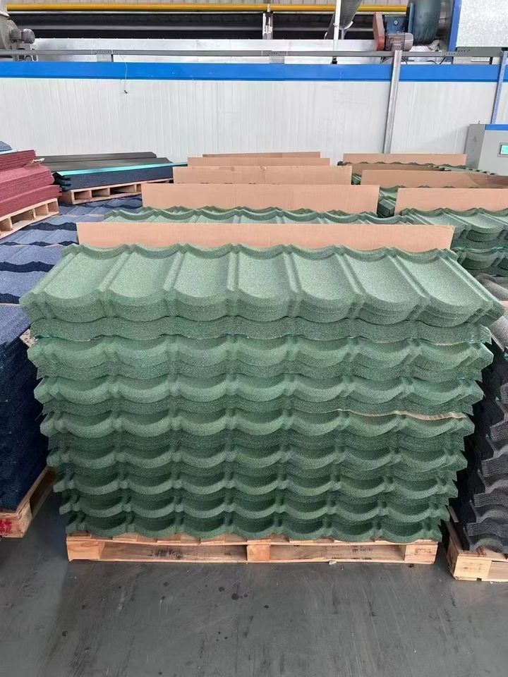 Factory Direct Supply Stone Coated Steel Roofing Tile Eurotile Toiture Tuiles Shingle Stone Coated Metal Roof Tiles