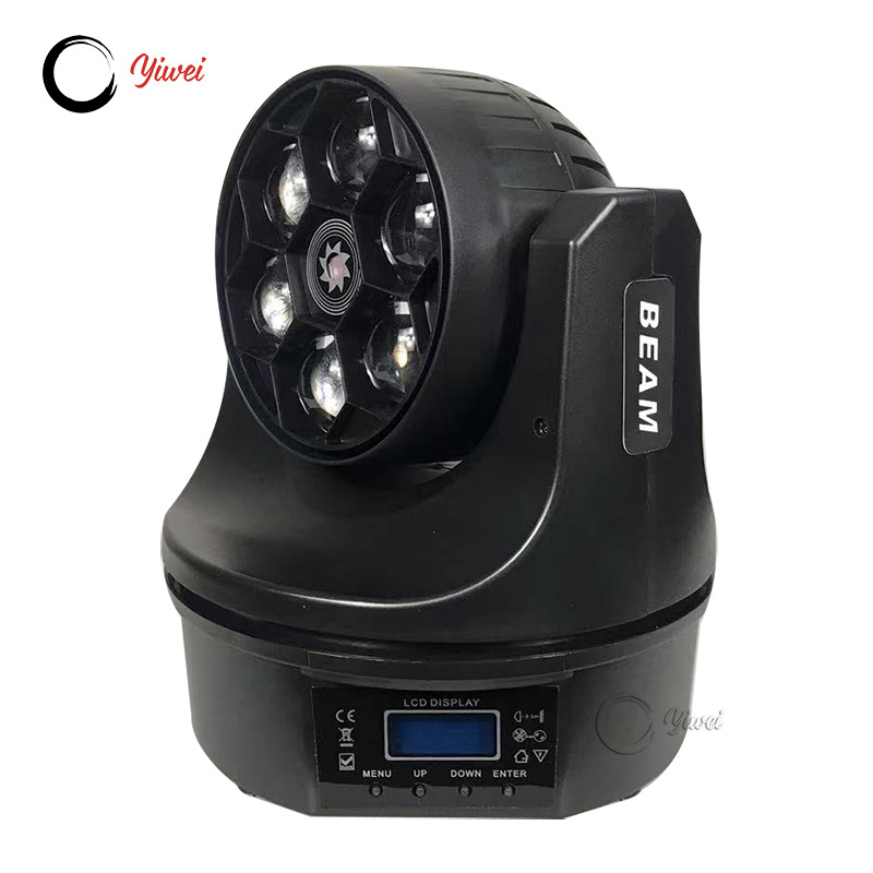 6 X 10W RGBW 4 in 1 Mini Bee Eye with Laser LED Moving Head Light for Lighting Effects DJ Night Clubs Bars Pubs Disco Party