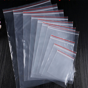 Transparent custom printed single zipper bag plastic zip self lock bag